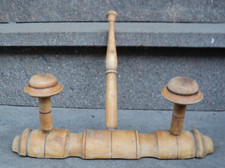 ANTICO ATTACCAPANNI IN LEGNO TORNITO APPENDIABITI DA PARETE SIMILE A THONET