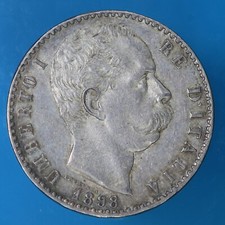 UMBERTO I° 2 LIRE 1898 ROMA SILVER COIN ARGENTO SPL R! COIN COLLECTION