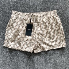 Pantaloncini Fendi FF beige