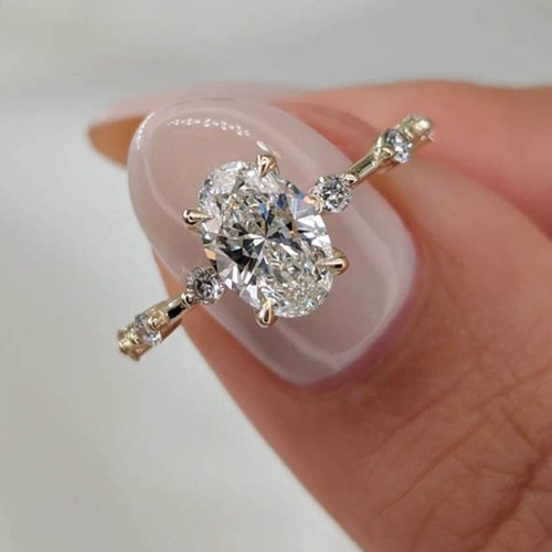 Anello fidanzamento oro - di,