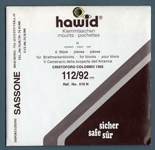 HAWID - Taschine per blocchi nere mm 112/92 Ref. No. 016N Cristoforo Colombo '92