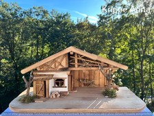 SPLENDIDO PRESEPE "FLORIAN" PRESEPE STALLA NUOVO rustico PRESEPE