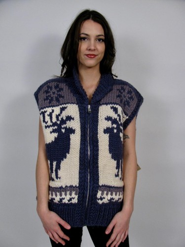 Gilet lana cowichan - gilet, con