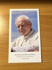 FIGURINA SANTINO CHIESA COLLEZIONE SAN GIOVANNI PAOLO II PAPA CON PREGHIERA 