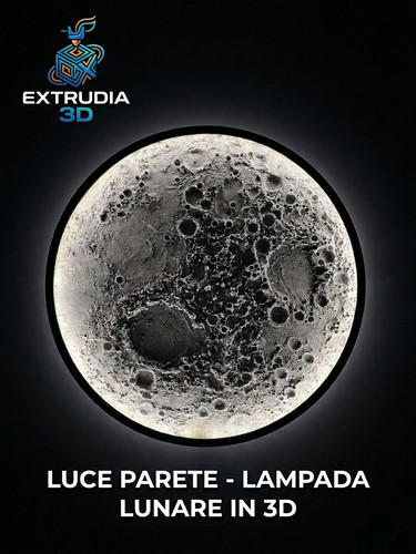 Lampada lunare parete - lampada, 3d
