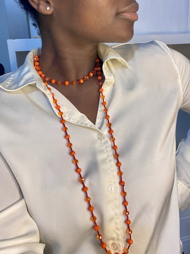 Collana lunga cristalli - collana,