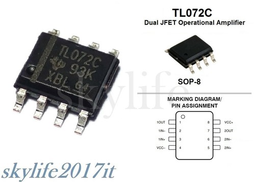 Tl072c smd sop8 - 2, jfet