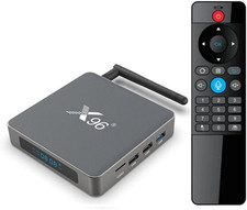 Android 14.0 TV Box 2025, X96 X6 Set-Top Box 100/1000M Ethernet Rk3566 CPU Smart