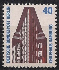 Germania B 1988 Edificio Chilehaus Architettura Turismo Amburgo MNH