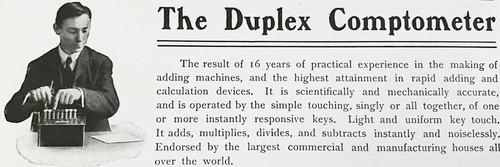 Duplex comptometer - duplex,