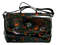 borsa cartella tracolla fendi serie stiassi in vinile nera anni 80 vintage rara