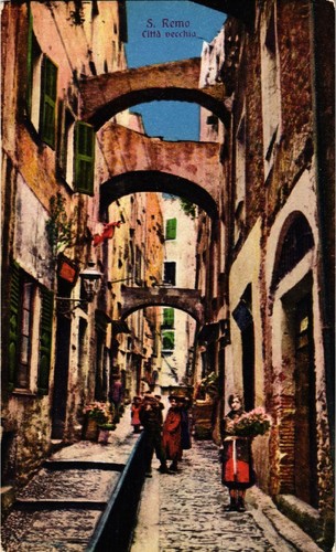 Cpa san remo citta vecchia - cpa,