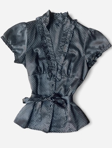 Byer white black polka - iz,