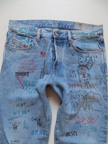 Tubo jeans diesel mharky wash - diesel,