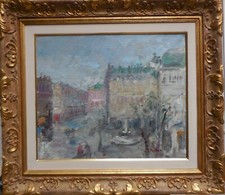 Quadro olio tela parigi - quadro,