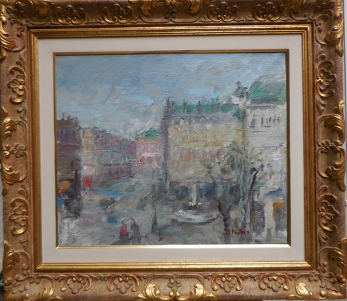 Quadro olio tela parigi - olio,