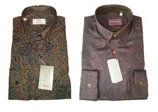 Camicia Uomo Fantasia Ingram® Rodrigo® Taglie 39 - 40 - 41 Verde Marrone Classic