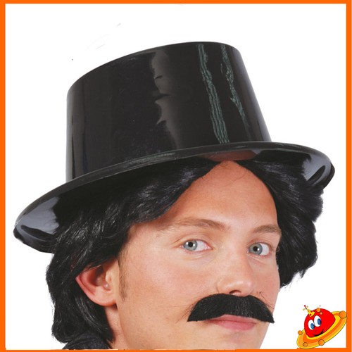 Cappello cilindro nero lucido - cappello,