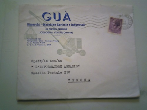 Busta viaggiata gua - busta, "gua'