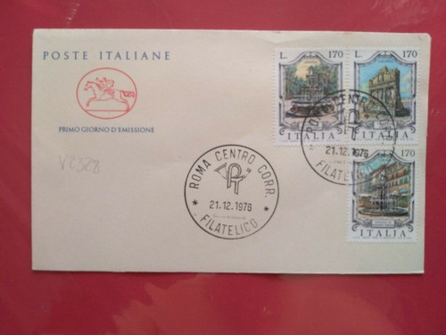 Fdc cavallino serie fontane - fdc,