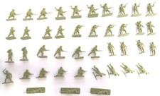 Lotto 42 Soldatini Airfix Fanteria Australiana WW II Scala 1/72