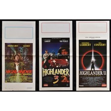 lotto locandine HIGHLANDER IMMORTALE Christopher Lambert Sean Connery B40
