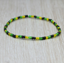 bracciale elastico perline bandiera paese jamaica giamaica giamaicani 2mm