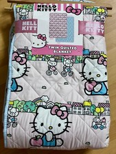 Coperta trapuntata doppia faccia Hello Kitty nuova