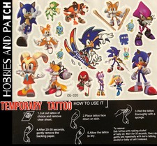 Sonic the Hedgehog temporary tattoo tatuaggi temporanei bambini festa compleanno