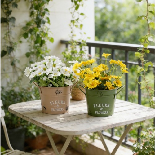 Contenitore fiori tondo - , in