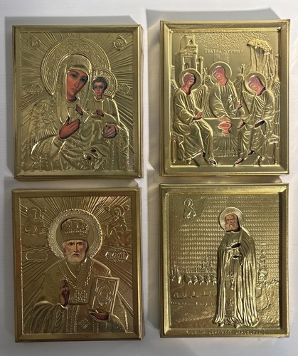 Icona russa vintage oro kazan - oro,