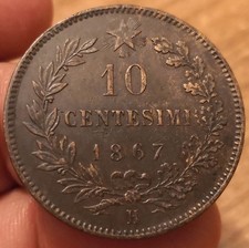 Moneta 10 Centesimi 1867