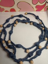 Collana Crochet Uncinetto Artigianale di lana lunga 2 metri 💙 LuaCreazioni 💙