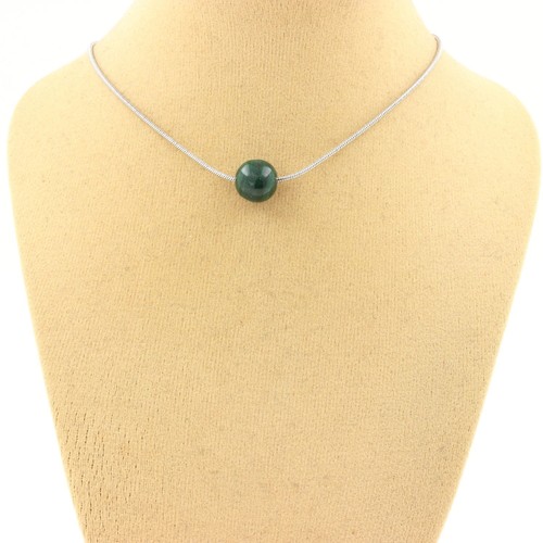 Collana perla malachite - collana, 1