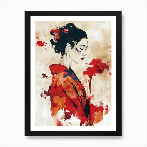 Geisha giappone stampa - giappone,