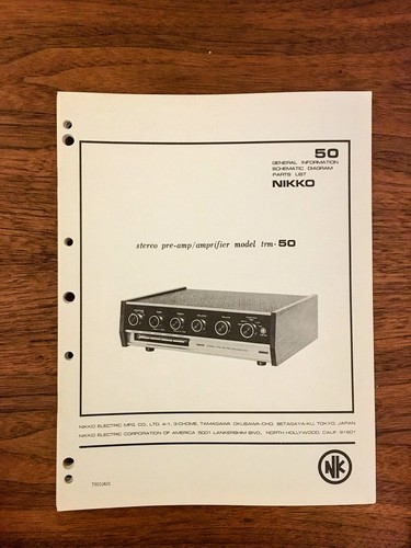 Nikko trm preamplificatore - nikko, trm-50
