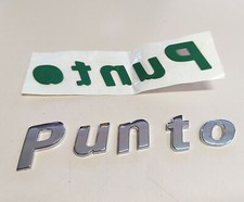 SCRITTA SIGLA PUNTO POSTERIORE FIAT NUOVA PUNTO DAL 99 LOGO FREGIO CROMATO PUNTO