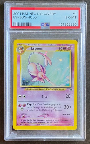 Espeon holo psa 2001 - espeon,