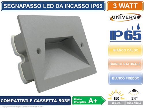 Segnapasso led rettangolare - led,