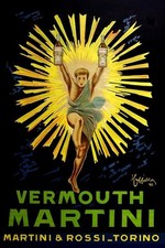 Poster Manifesto Locandina Pubblicità Stampa Vintage Aperitivo Martini 60x90 Cm.