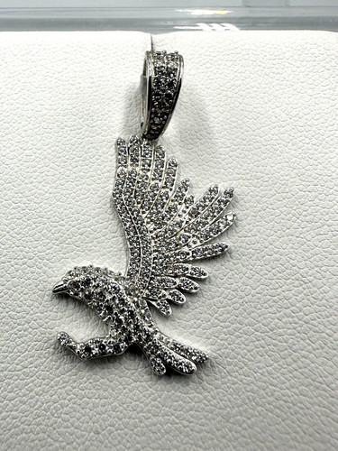 Ciondolo aquila uomo diamante