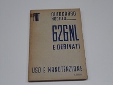 FIAT AUTOCARRO 626 NL E DERIVATI LIBRETTO USO E MANUTENZIONE 1946