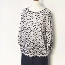 Blusa Naracamicie bianca con ricamo ramage tridimensionale taglia 38