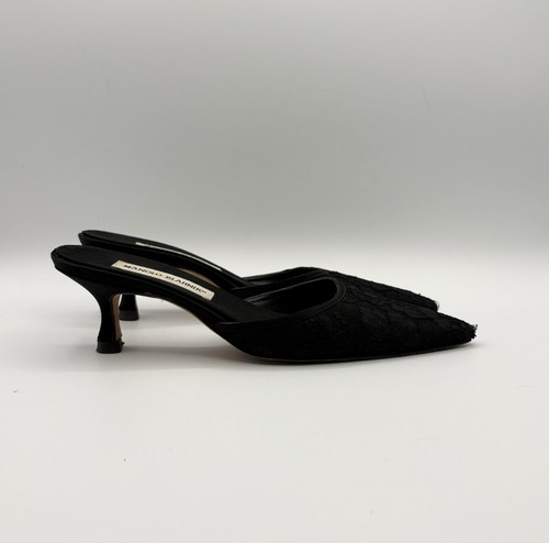 Manolo blahnik nero pizzo - blahnik,
