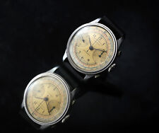LOWENTHAL RARE CHRONOGRAPHE MONO RATTRAPANTE VINTAGE OVERSIZED WATCH STEP CASE