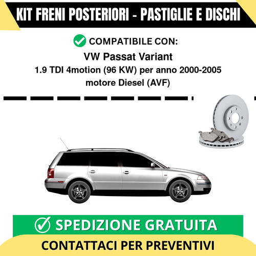 Kit freni posteriori - kit,