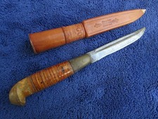 COLTELLO PUUKKO FINLANDESE ORIGINALE VINTAGE CON FODERO MADE IN JARVENPAA