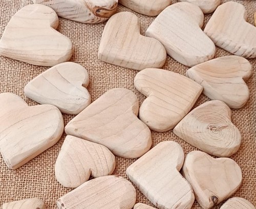 Cuori legno cedro 6 - cuori, di