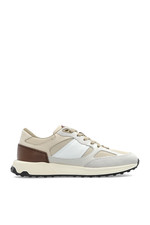 TOD'S Cream Suede Sneakers New