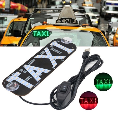 Insegna taxi doppio colore - colore, usb